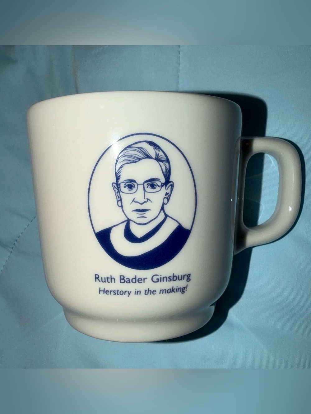 NIB RBG Ruth Bader Ginsberg Herstory in the Making Coffee/Tea Mug by Fishs Eddy